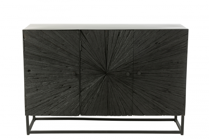 Bufet, Shanil, Lemn/Metal, Negru, 120 cm [3]