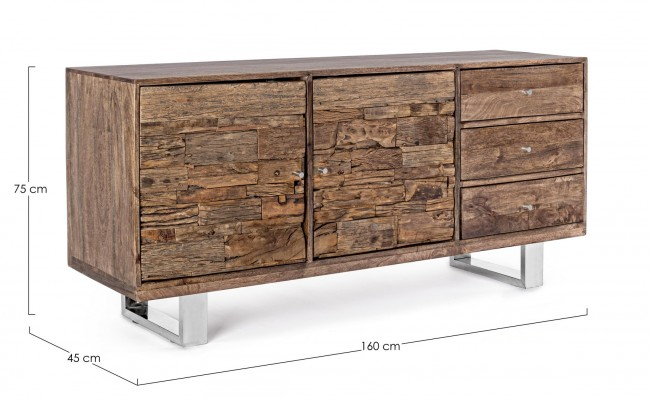 Bufet Stanton, Lemn de mango, Maro, 160x45x75 cm  [2]