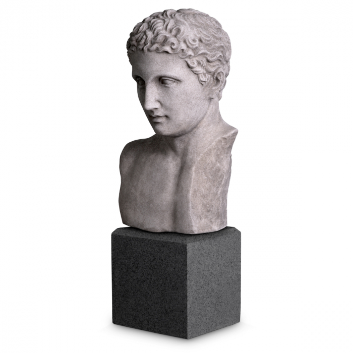 Bust roman imperial cu aspect antic din piatra, Dims: W. 19 | D. 15 | H. 49  (CM) [1]