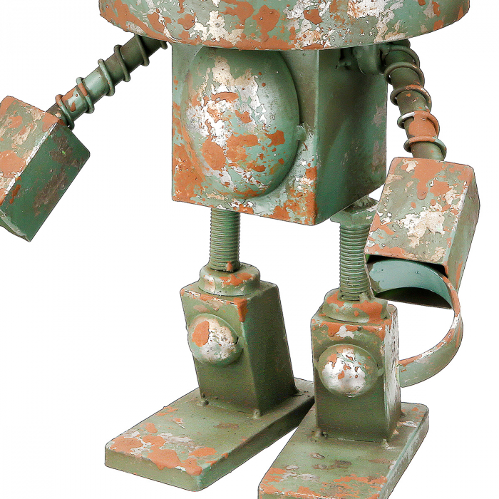 Cachepot, Roboți, Robotic, Metal, verde, PU 1, L. 23 cm, L. 30 cm, H. 42 cm [4]