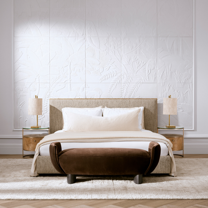 Cadru de pat Ashford Beckett bej |L. 237 | W. 210 | H. 110 | min H. 31 cm  [2]