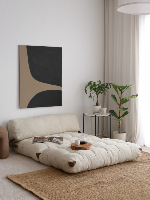 Canapea 2 locuri extensibila Fold Bej [2]