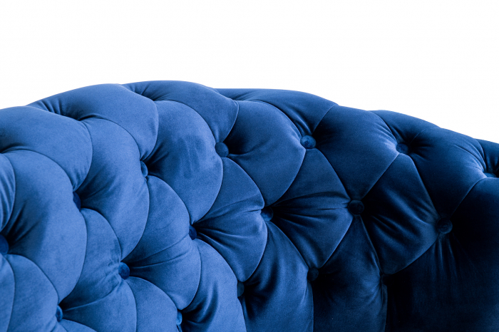 Canapea 2 locuri Filip Chesterfield, albastru, 152x82x82 [6]
