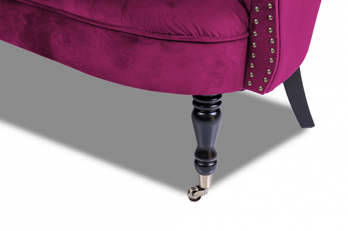 Canapea 2 locuri Filip Chesterfield, roz fuchsia, 152x82x82 [6]
