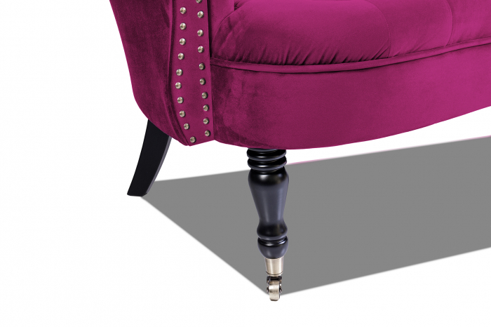 Canapea 2 locuri Filip Chesterfield, roz fuchsia, 152x82x82 [5]