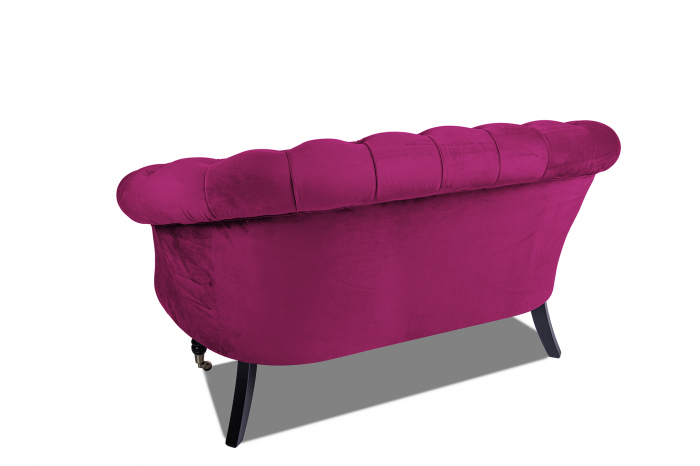 Canapea 2 locuri Filip Chesterfield, roz fuchsia, 152x82x82 [3]