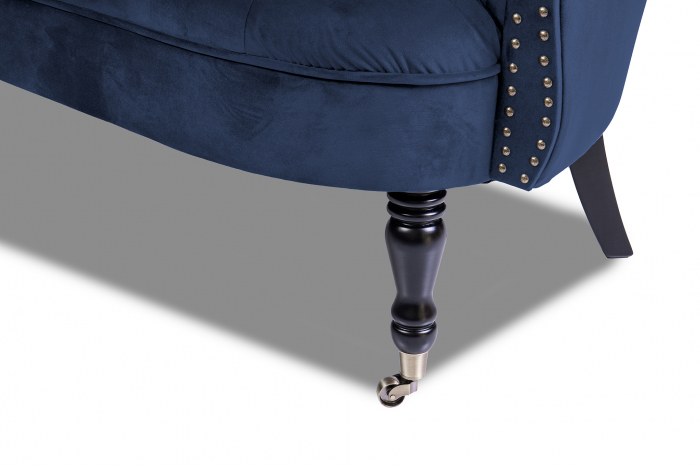 Canapea 2 locuri Filip Chesterfield, albastru petrol, 152x82x82 [6]