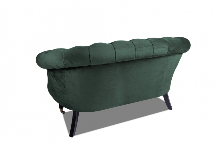 Canapea 2 locuri Filip Chesterfield, verde, 152x82x82 [4]