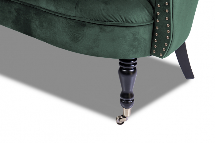 Canapea 2 locuri Filip Chesterfield, verde, 152x82x82 [6]