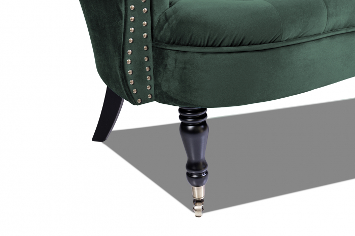 Canapea 2 locuri Filip Chesterfield, verde, 152x82x82 [3]