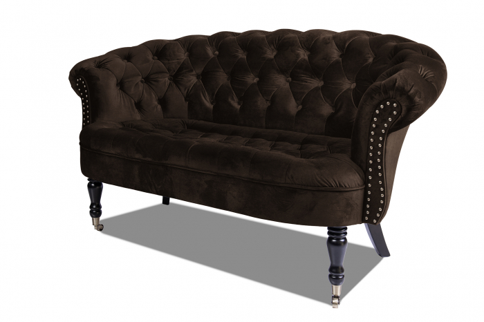 Canapea 2 locuri Filip Chesterfield, maro vintage, 152x82x82 [5]