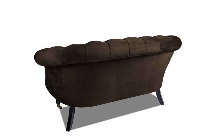 Canapea 2 locuri Filip Chesterfield, maro vintage, 152x82x82 [4]