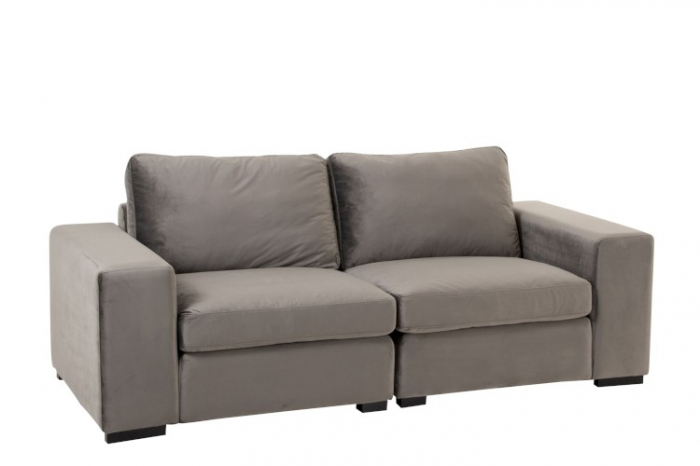 Canapea 2 locuri, Textil Lemn, Gri, 212x98x68 cm Jolipa imagine noua elgreco.ro