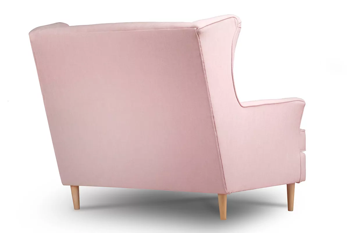 Canapea 2 STRALIS, Lemn/Stofa, Roz, 136x106x96 cm [2]