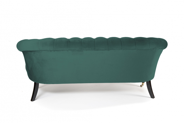 Canapea 3 locuri Filip Chesterfield, albastru verzui, 196x82x82 cm [4]