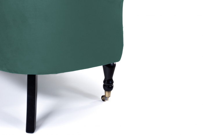 Canapea 3 locuri Filip Chesterfield, albastru verzui, 196x82x82 cm [10]