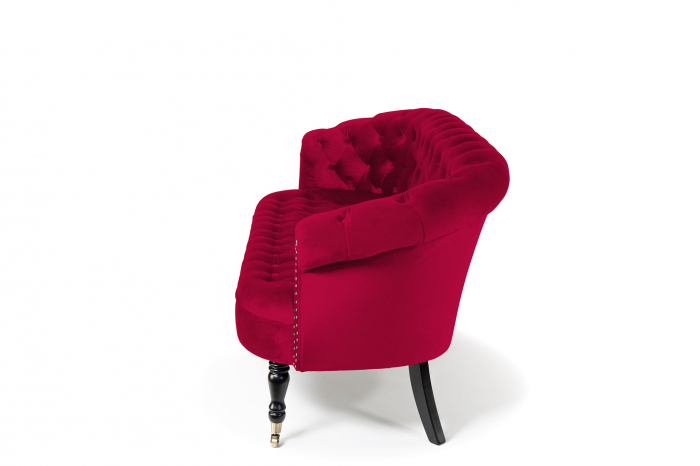 Canapea 3 locuri Filip Chesterfield, roz fucsia, 196x82x82 cm [2]