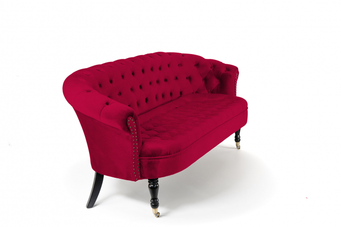 Canapea 3 locuri Filip Chesterfield, roz fucsia, 196x82x82 cm [5]