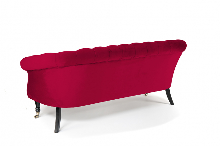 Canapea 3 locuri Filip Chesterfield, roz fucsia, 196x82x82 cm [3]