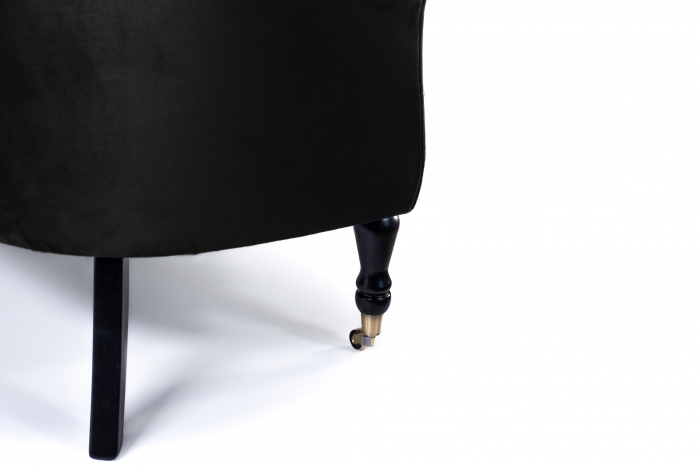 Canapea 3 locuri Filip Chesterfield, negru, 196x82x82 cm [10]