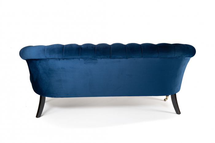 Canapea 3 locuri Filip Chesterfield, albastru, 196x82x82 cm [4]