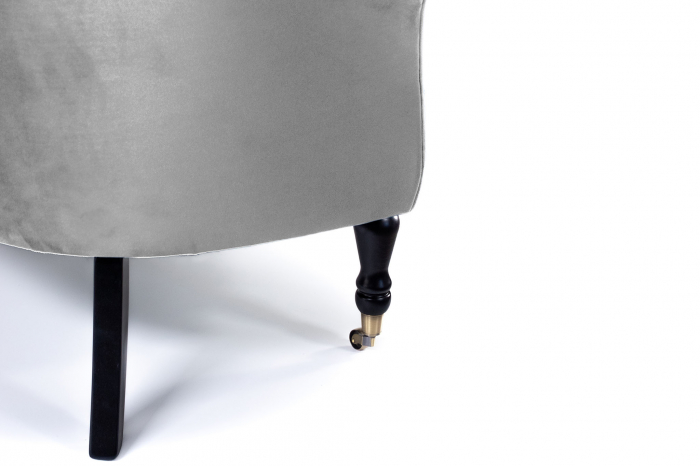 Canapea 3 locuri Filip Chesterfield, gri deschis, 196x82x82 cm [10]