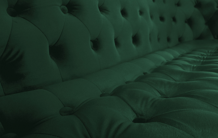 Canapea 3 locuri Filip Chesterfield, verde, 196x82x82 cm [9]