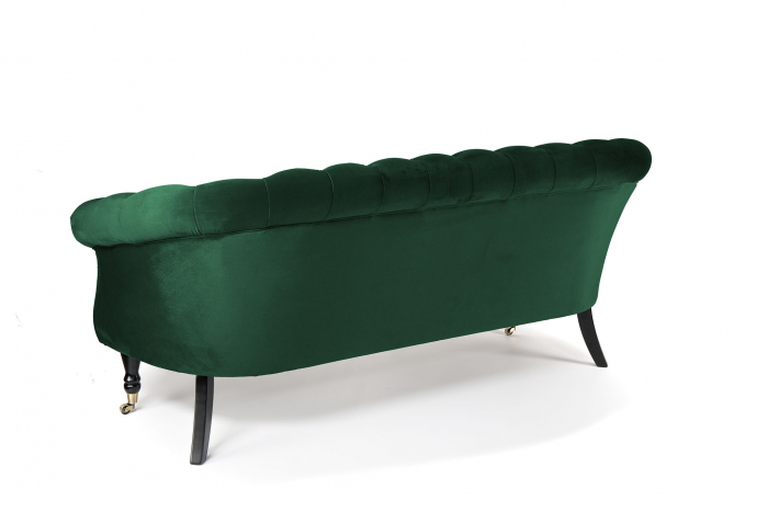 Canapea 3 locuri Filip Chesterfield, verde, 196x82x82 cm [3]