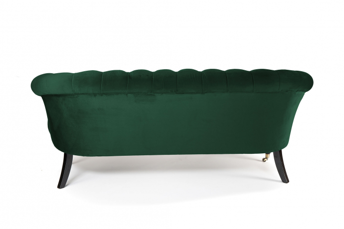 Canapea 3 locuri Filip Chesterfield, verde, 196x82x82 cm [4]