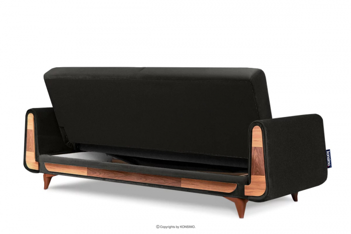 Canapea 3 locuri GUSTAVO, Lemn/Stofa, Antracit, 230x98x98 cm [7]