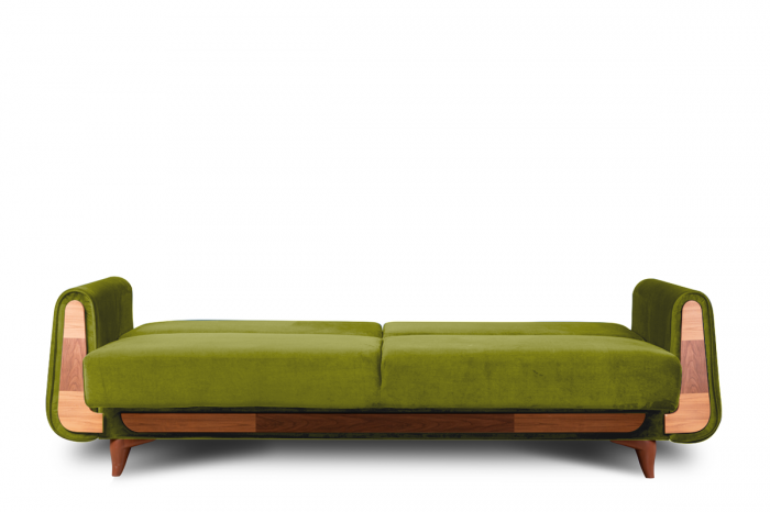 Canapea 3 locuri GUSTAVO, Lemn/Stofa, Maslina, 230x98x98 cm [4]