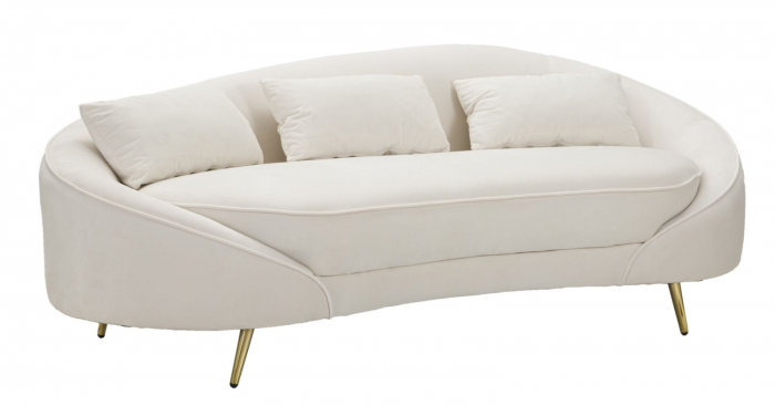 Canapea 3 locuri, Oslo cu perne, Crem 185X84X68 cm [2]