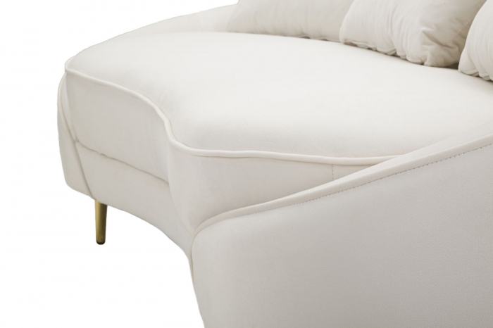 Canapea 3 locuri, Oslo cu perne, Crem 185X84X68 cm [5]