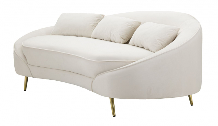 Canapea 3 locuri, Oslo cu perne, Crem 185X84X68 cm [4]