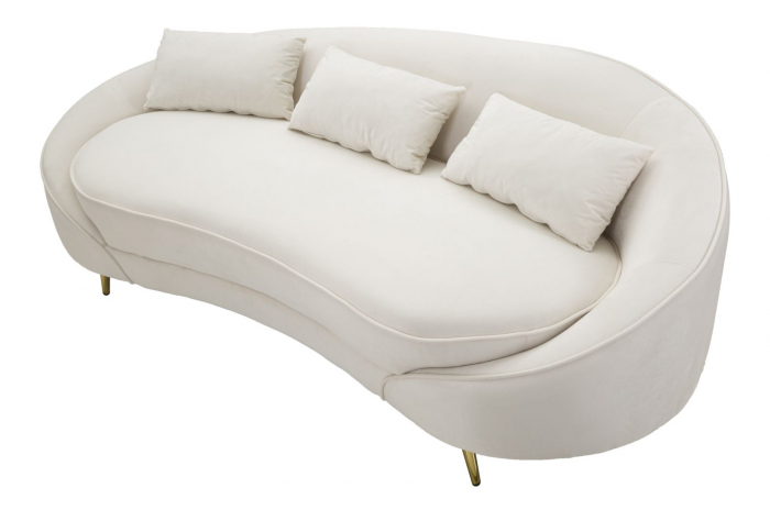 Canapea 3 locuri, Oslo cu perne, Crem 185X84X68 cm [6]