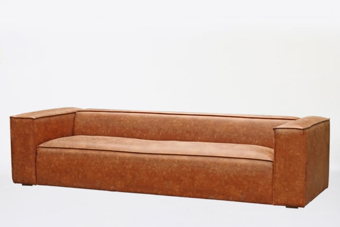 Canapea 4 locuri Modern, Textil, Maro, 99x280x67.5 cm [2]