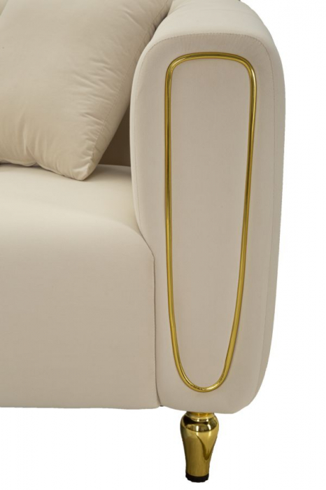 Canapea, ALMA, crem, perne incluse 155x81x71 cm [6]