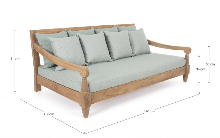 Canapea aqua marin BALI 190 cm [5]