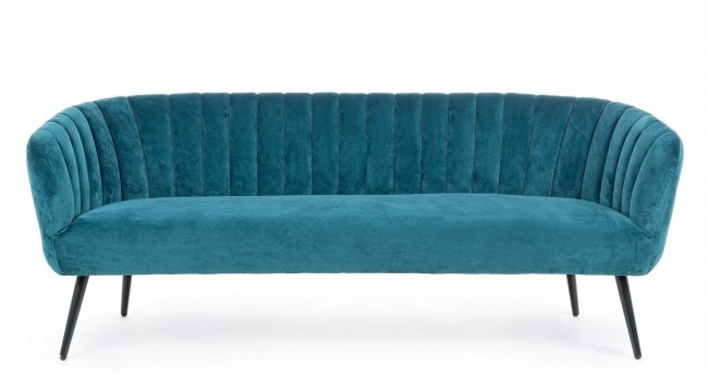 Canapea Avril, Catifea, Albastru, 178x71x69 [3]