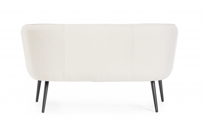 Canapea Avril, Poliester/Lemn, Alb, 126x70x68h cm [6]