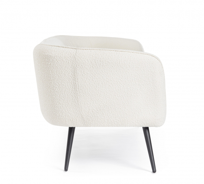 Canapea Avril, Poliester/Lemn, Alb, 175x70x68h cm [7]