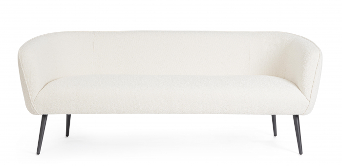 Canapea Avril, Poliester/Lemn, Alb, 175x70x68h cm [5]