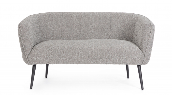 Canapea Avril, Poliester/Lemn, Gri, 126x70x68h cm [2]