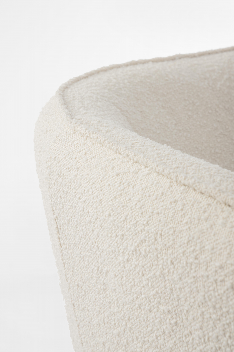 Canapea Avril, Poliester/Lemn, Alb, 175x70x68h cm [2]