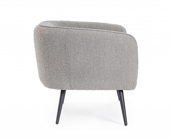 Canapea Avril, Poliester/Lemn, Gri, 126x70x68h cm [4]