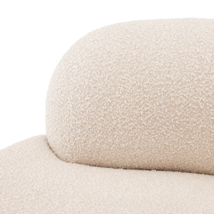 Canapea Björn Round bouclé crem, Dims: W. 150 | D. 150 | H. 69 | SD. 121 | SH. 44  (CM) [7]