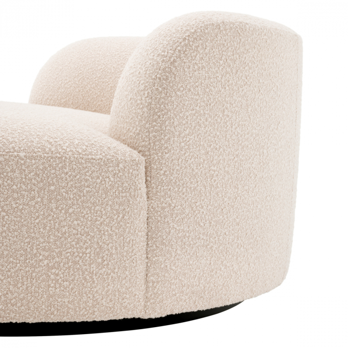 Canapea Björn Round bouclé crem, Dims: W. 150 | D. 150 | H. 69 | SD. 121 | SH. 44  (CM) [6]