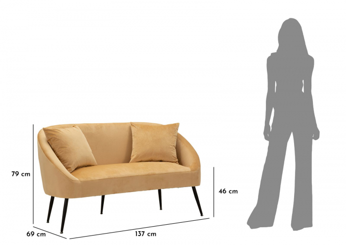 Canapea BROWY perne incluse 137x69x79 cm [12]