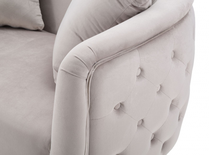 Canapea Bucharest,lemn/burete/panza/metal, gri/auriu, 127X74X73 cm [7]