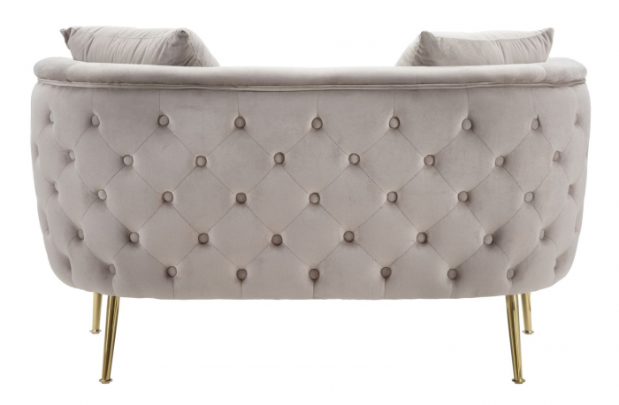 Canapea Bucharest,lemn/burete/panza/metal, gri/auriu, 127X74X73 cm [5]